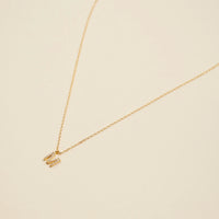 Letters Basic Gold Dipped Short Necklace