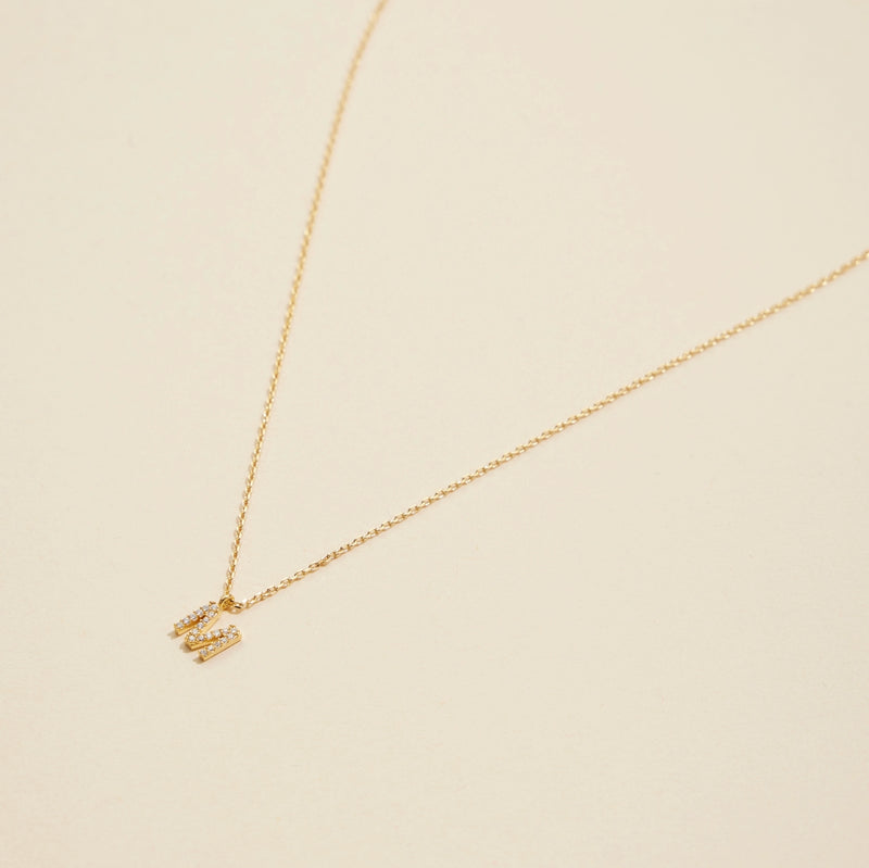 Letters Basic Gold Dipped Short Necklace