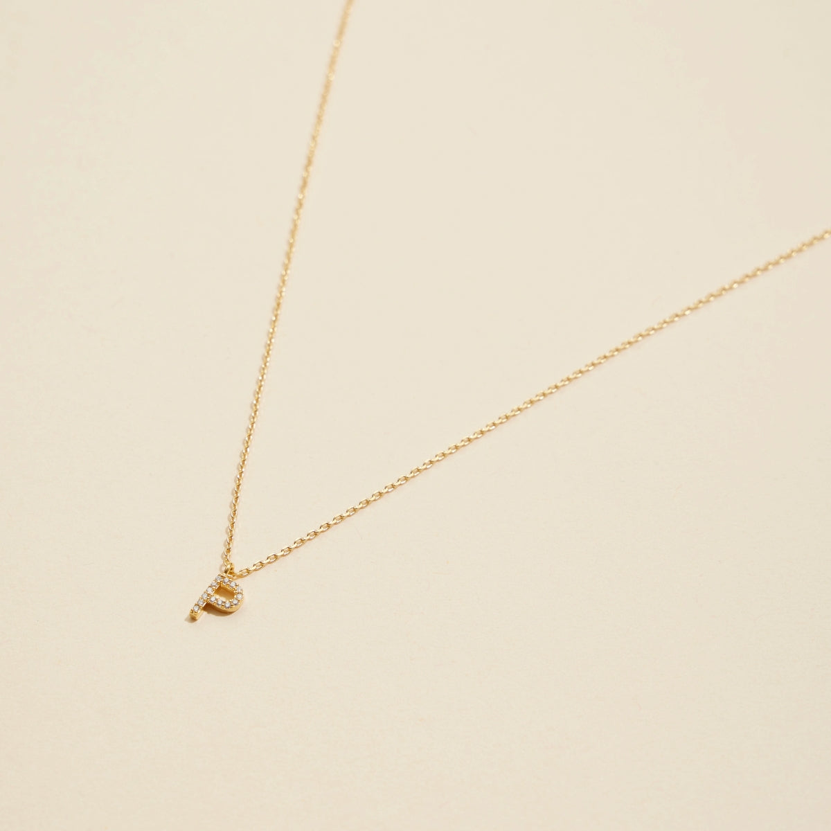 Letters Basic Gold Dipped Short Necklace