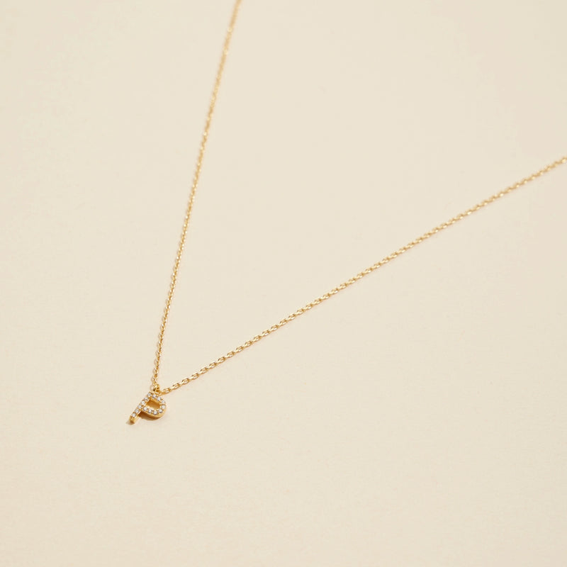Letters Basic Gold Dipped Short Necklace