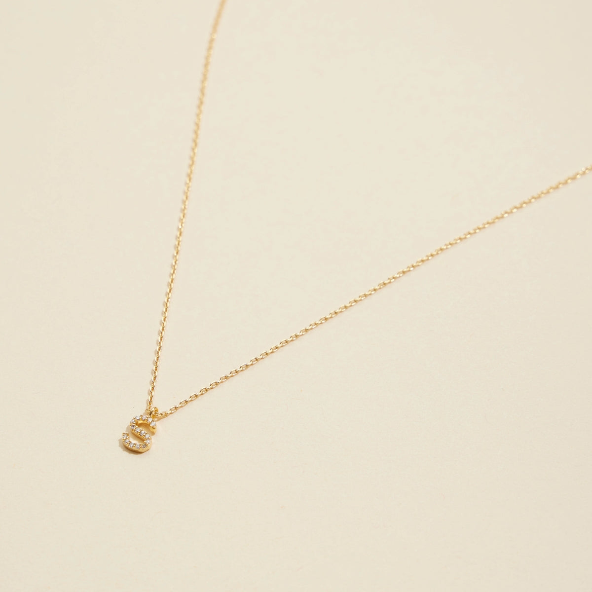Letters Basic Gold Dipped Short Necklace