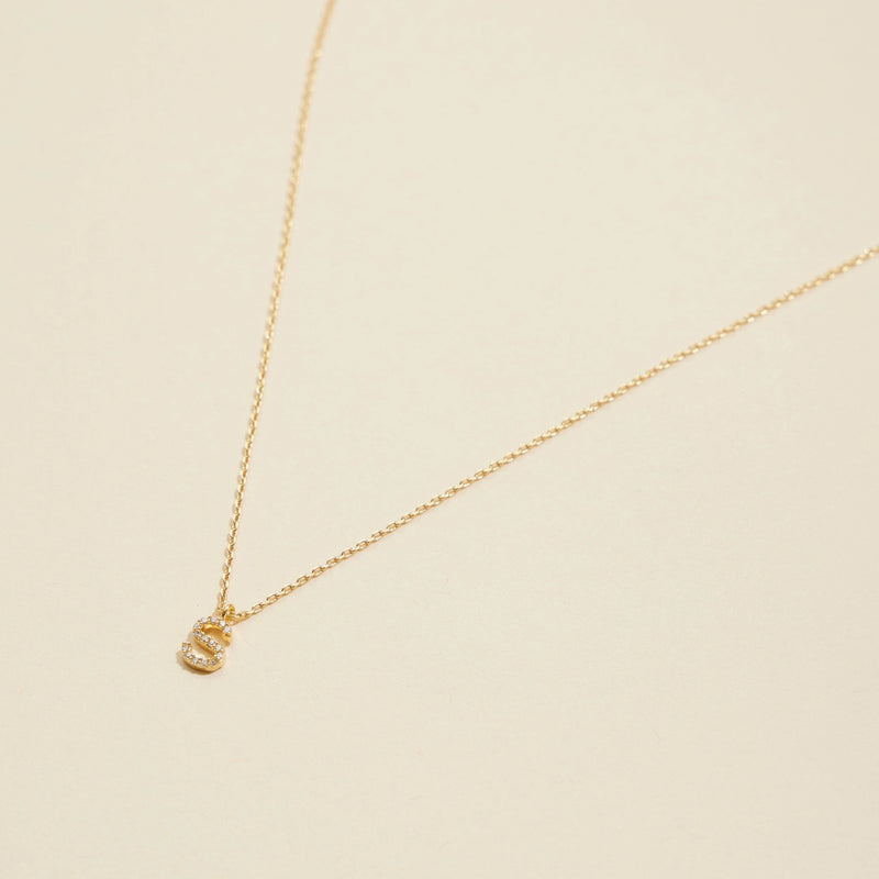 Letters Basic Gold Dipped Short Necklace