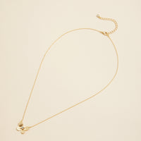 Butterfly Charm Gold Dip Basic Short Necklace