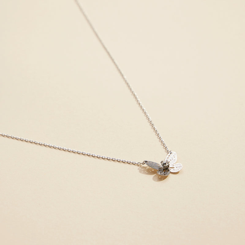 Butterfly Charm Gold Dip Basic Short Necklace