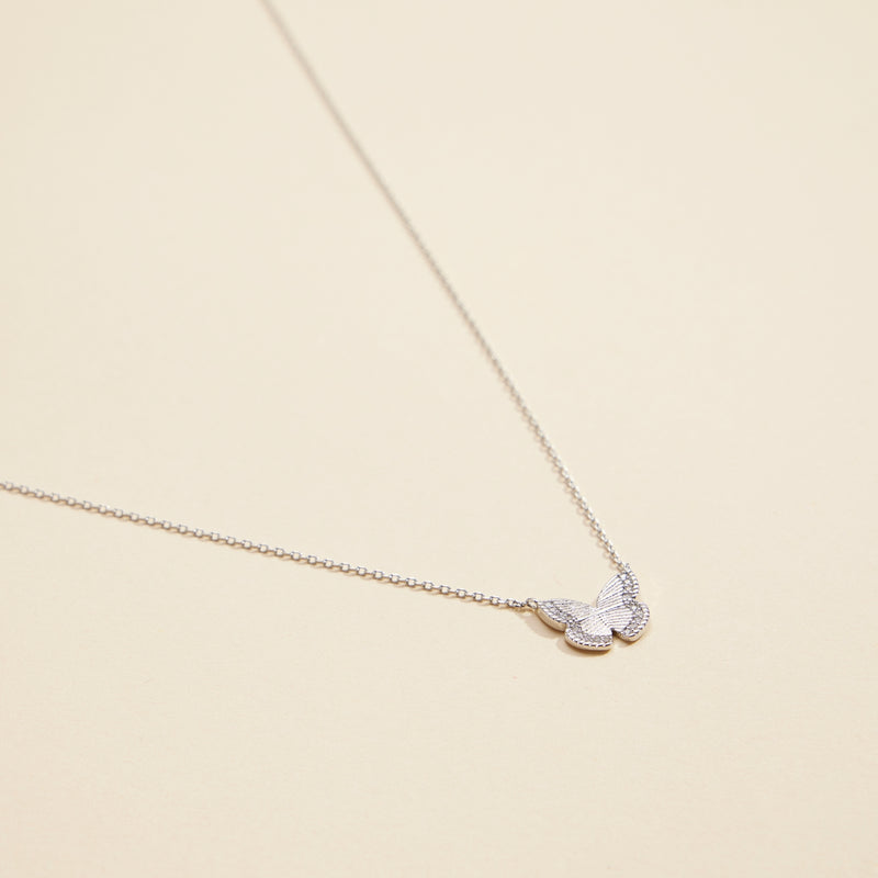Butterfly Charm Gold Dip Short Necklace