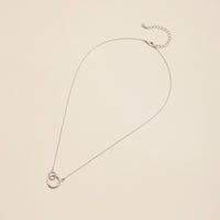 Interlocking Circles Gold Dip Short Necklace