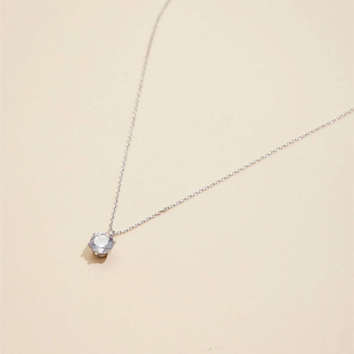 Glass Stone Charm Gold Dip Short Necklace