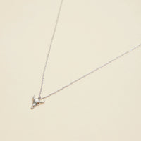 Longhorn Skull Charm Gold Dip Short Necklace