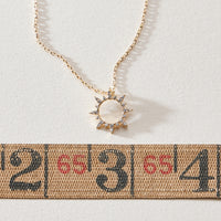 18K Gold Dipped Sun Charm Short Necklace