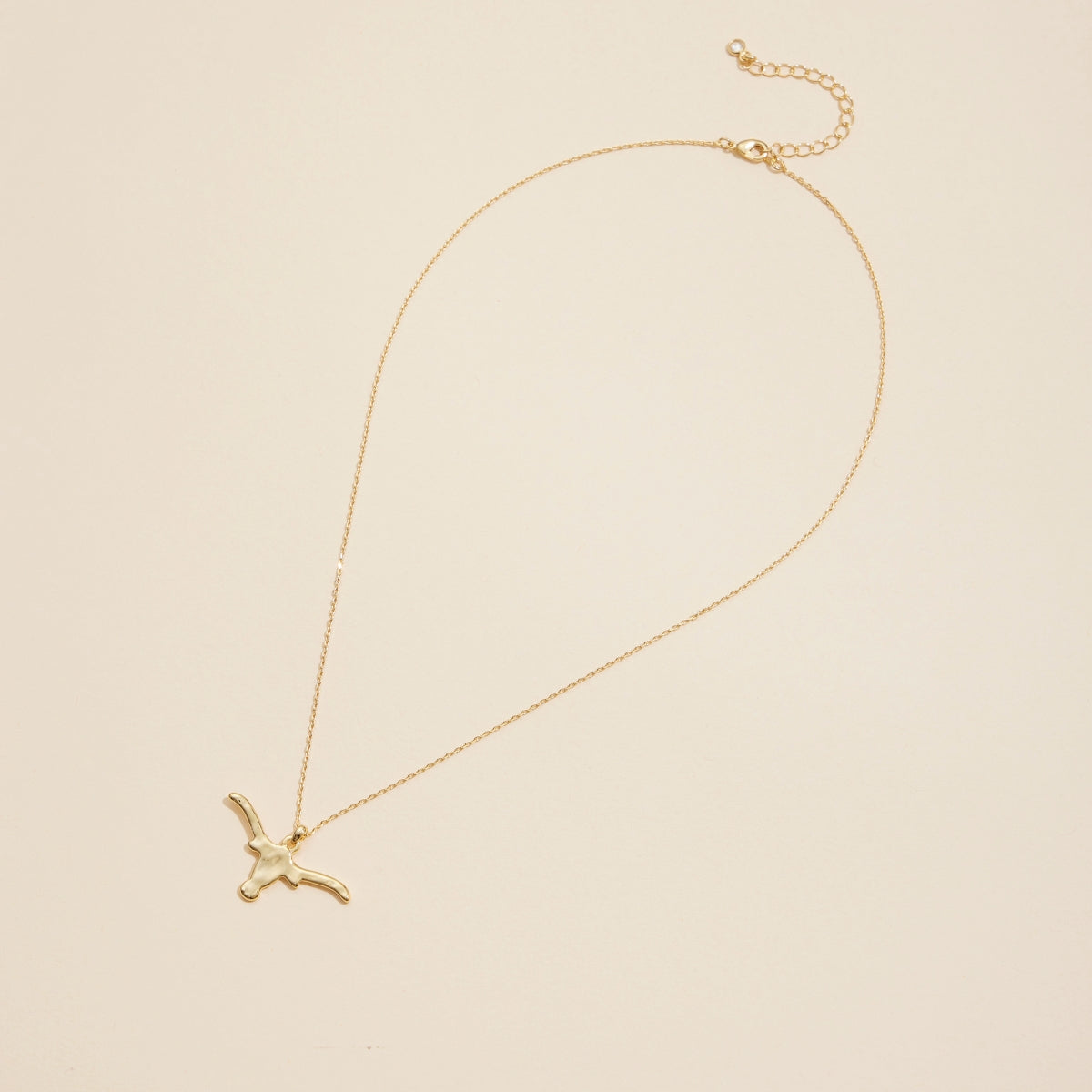 Longhorn Charm Gold Dip Short Necklace