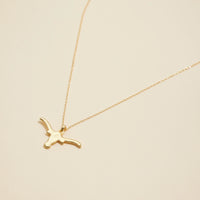 Longhorn Charm Gold Dip Short Necklace
