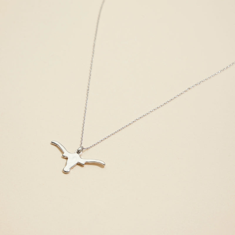 Longhorn Charm Gold Dip Short Necklace