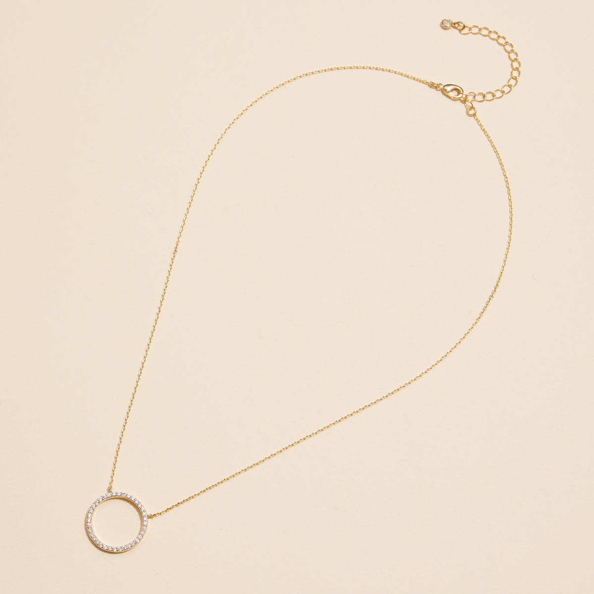 18K Circle Pendant Necklace