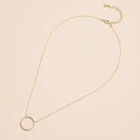 18K Circle Pendant Necklace