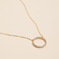 18K Circle Pendant Necklace