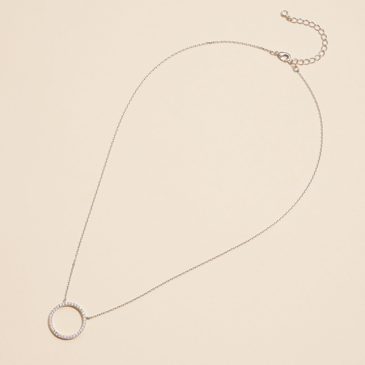 18K Circle Pendant Necklace