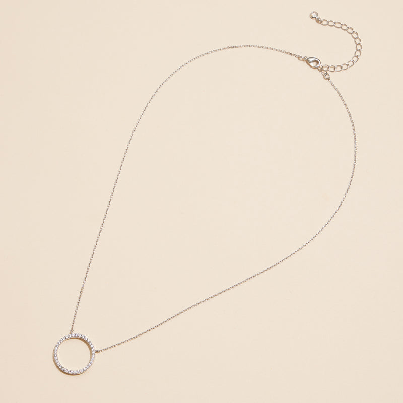 18K Circle Pendant Necklace