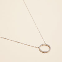 18K Circle Pendant Necklace