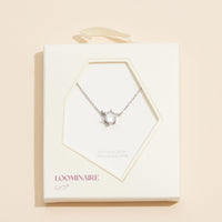 18K Solitaire Crystal Necklace