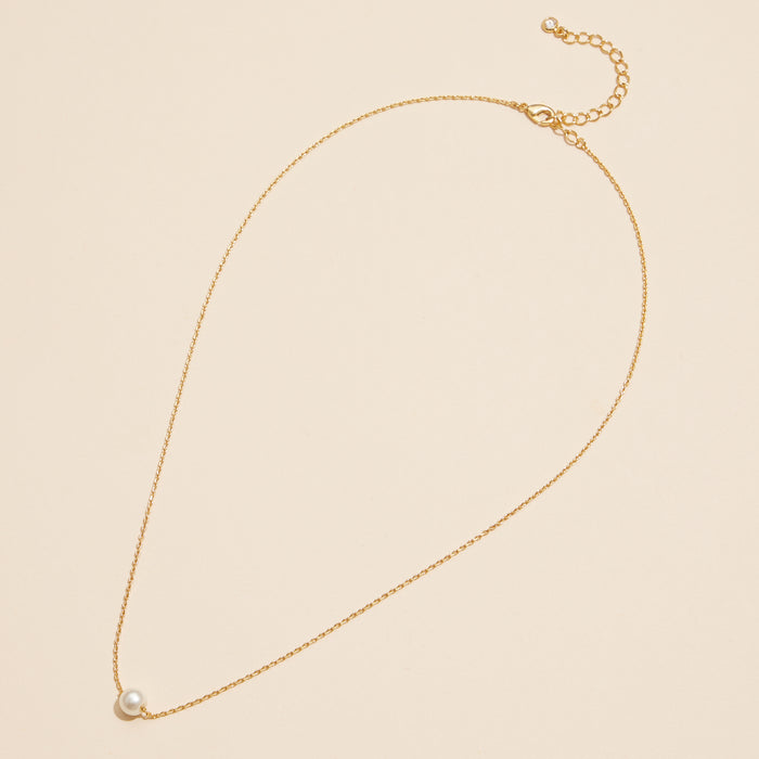 18K Classic Small Pearl Pendant Necklace