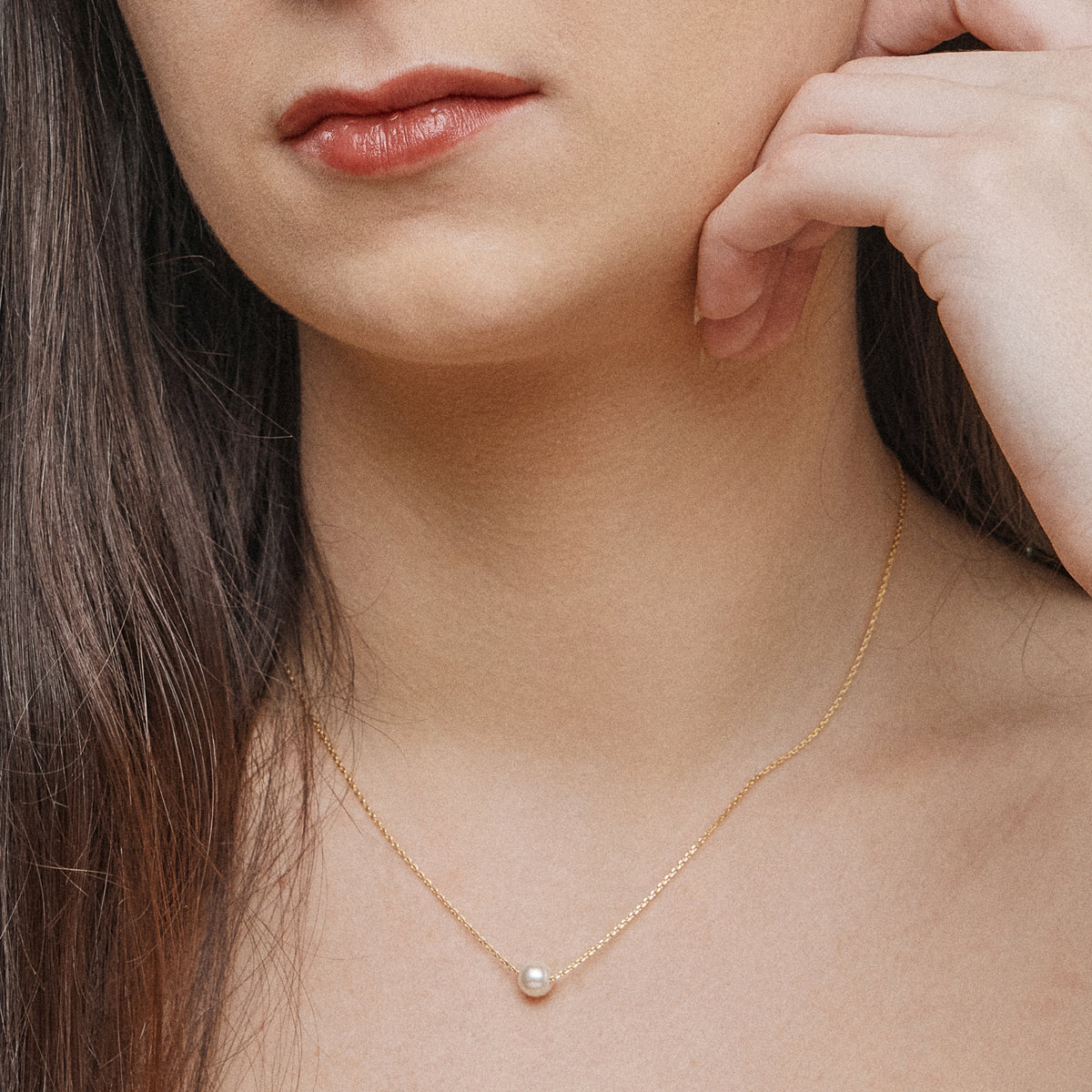 18K Classic Small Pearl Pendant Necklace