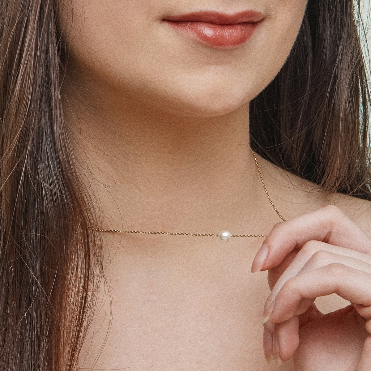 18K Classic Small Pearl Pendant Necklace