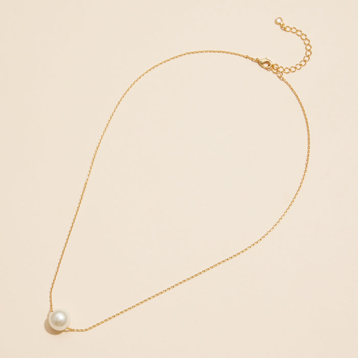 18K Classic Large Pearl Pendant Necklace