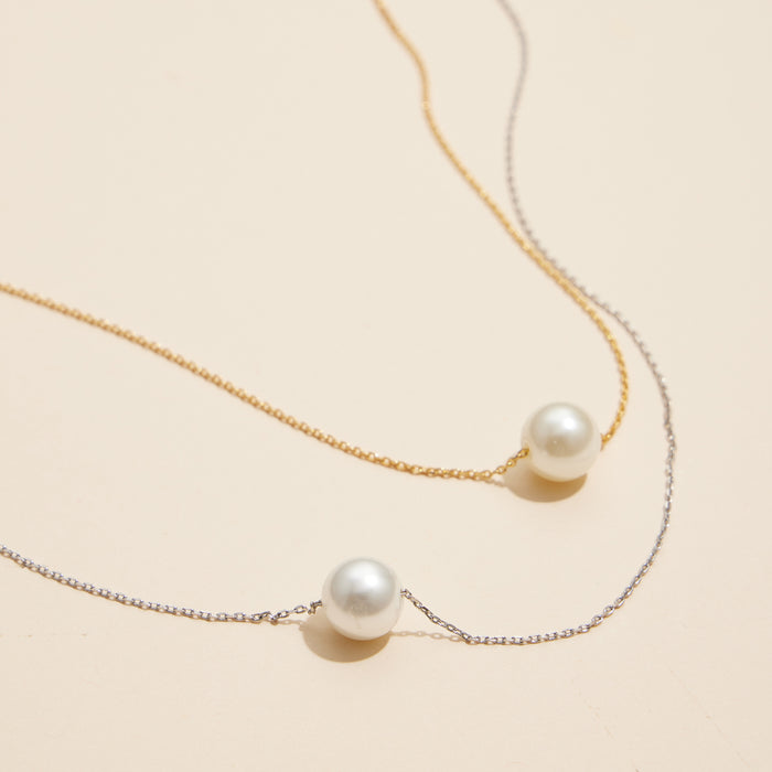 18K Classic Large Pearl Pendant Necklace