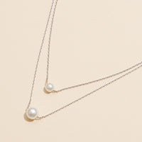 18K Double Pearl Layered Necklace