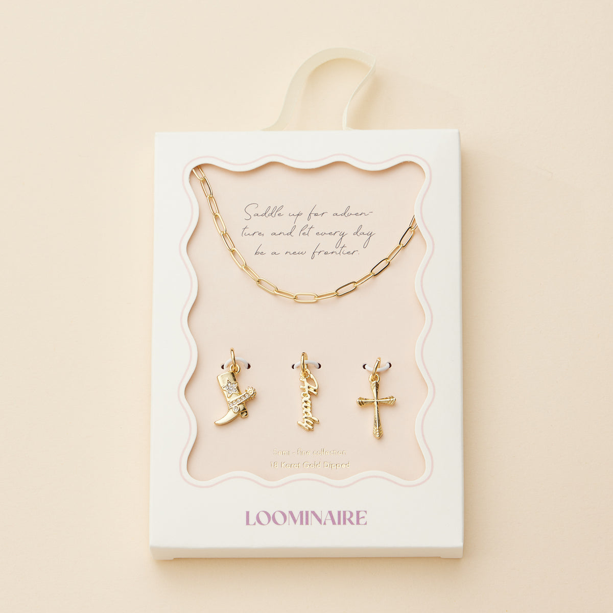 Multi Charm Set Basic Gold Dipped Necklace