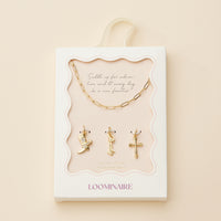 Multi Charm Set Basic Gold Dipped Necklace
