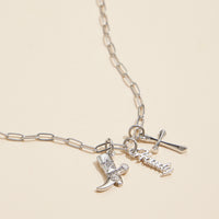 Multi Charm Set Basic Gold Dipped Necklace