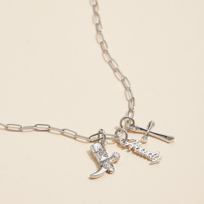 Multi Charm Set Basic Gold Dipped Necklace