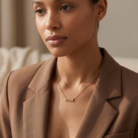 18K Gold Dipped BRIDE Charm Necklace