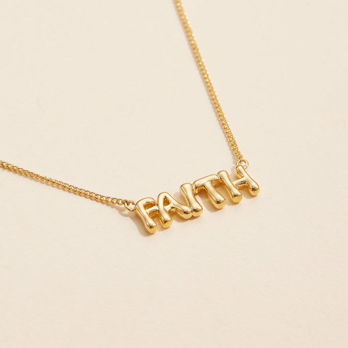 FAITH 18K Gold Dipped Necklace