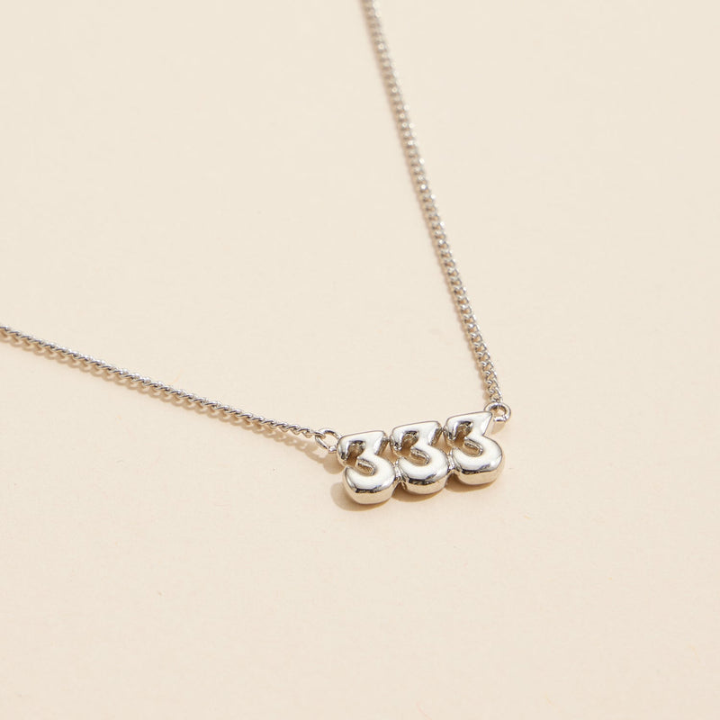 Angel Number "333" 18K Gold Dipped Necklace