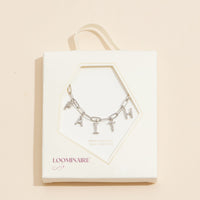 Sparkling "Faith" Cubic Zirconia 18K Gold Charm Necklace