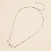Sparkling "WWJD" Cubic Zirconia 18K Gold Charm Necklace