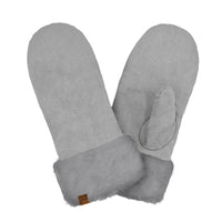 Cozy Suede Mittens with Faux Fur Cuff – Ultra Soft Winter Warm Gloves