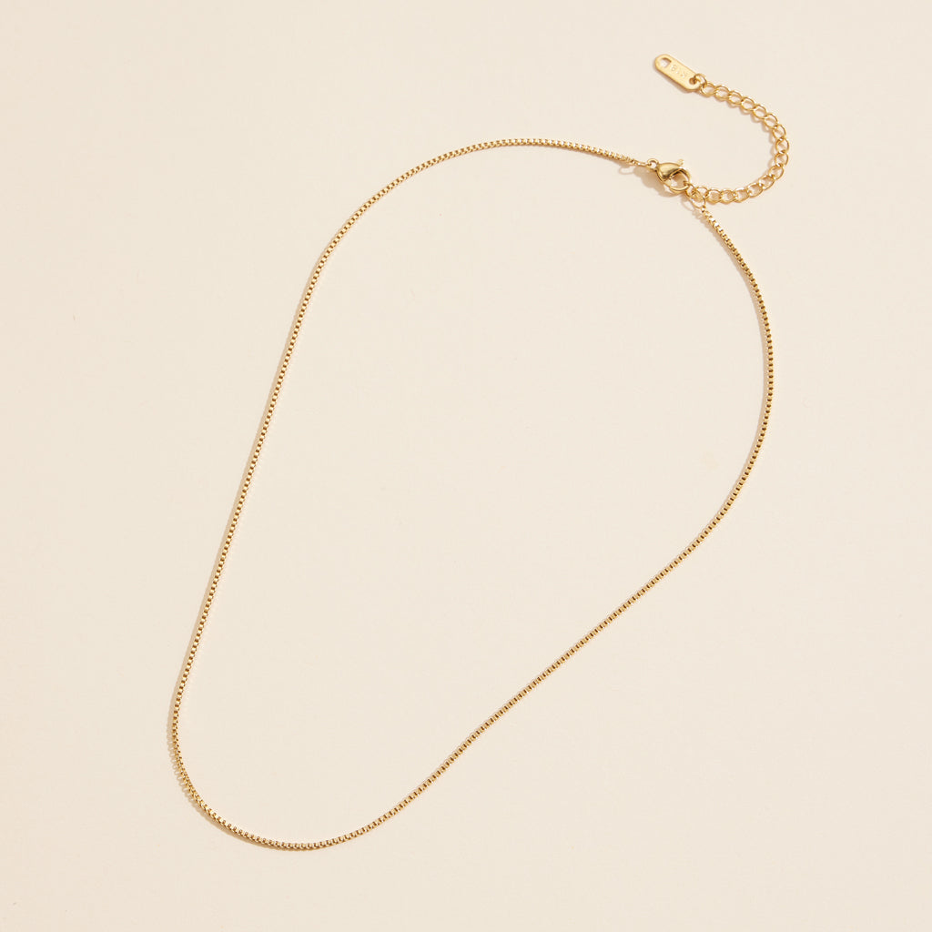 18K Gold Dip Stainless Steel Basic Necklace