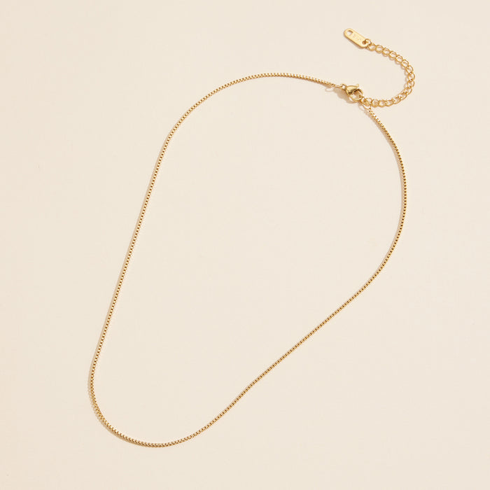 18K Gold Dip Stainless Steel Basic Necklace