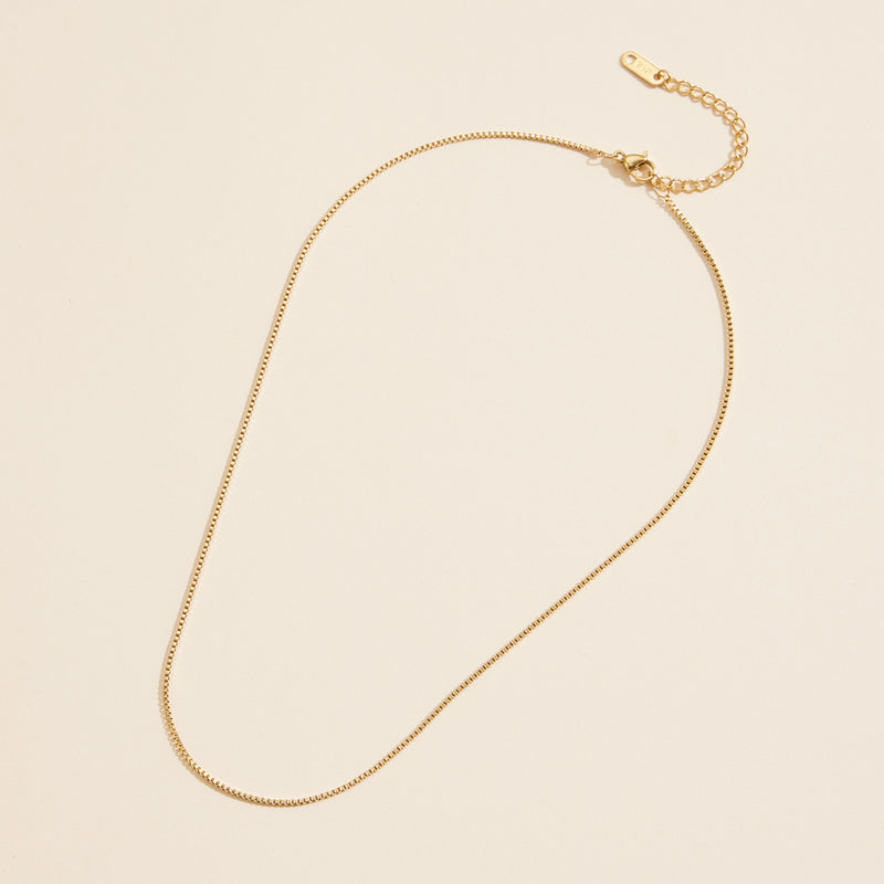 18K Gold Dip Stainless Steel Basic Necklace