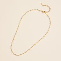 Lip Chain Gold Dip Stainless Steel Short Necklace