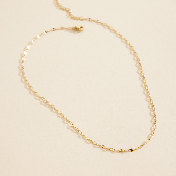 Lip Chain Gold Dip Stainless Steel Short Necklace