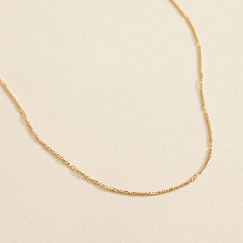 Chain Gold Dip Stainless Steel Basic Short Necklace