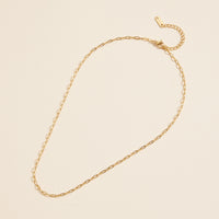 Chain Linked Gold Dip Stainless Steel Short Necklace