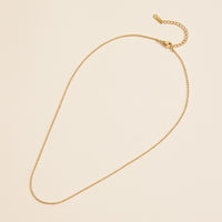 Mini Beaded 18K Gold Dip Stainless Steel Necklace