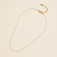 18K Gold Dipped Shimmer Chain | Stainless Steel Jewelry