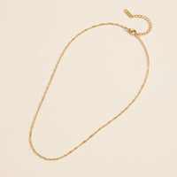 18K Gold Dip Stainless Steel Short Basic Necklace