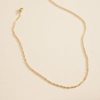 18K Gold Dip Stainless Steel Short Basic Necklace